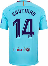 Having revealed barcelonas 18 19 home away and third kits earlier this month let us now take a look at barcelonas full 2018 2019 kit set. Youth Coutinho Barcelona Jersey 2017 18 Kids Barcelona Away Jersey