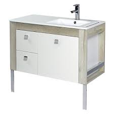 Cuisine design avec murs bétonnés et mobilier gris marbré. Meuble Sous Vasque Blanc Cooke Lewis Amazon 100 Cm Castorama