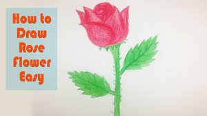 Add its pollen on the middle. How To Draw Rose Flower Easy Drawing Beautiful Flower Easily Youtube