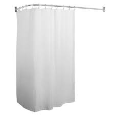 Utopia Alley Utopia Alley Rustproof L Shaped Corner Shower Curtain Rod Chrome Lr1ss The Home Depot Corner Shower Curtain Rod Shower Curtain Rods Vintage Shower Curtains