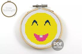 Cross stitch and embroidery patterns to download come in a range of beautiful styles. Emoji Smiley Modern Cross Stitch Pattern Graphic By Crossstitching101 Creative Fabrica