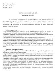 Toutefois, vous ne savez pas comment vous y prendre ni par où commencer. Doc Raport De Activitate Diaconescu Nicoleta Academia Edu