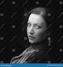 Girl with earring stock image. Image of female, vintage