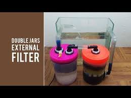 Diy External Filter Using Two Plastic Jars Like Canister Filter Youtube Peces De Acuario Acuario De Casa Acuario