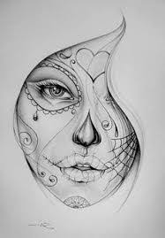 Black And White Candy Skull Tattoos Image Result For Black And White Sugar Skull Girl Tattoo Skull Girl Tattoo Girl Face Tattoo Girl Face Drawing