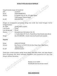 Download contoh surat penawaran barang terbaru format word surat. Contoh Surat Penawaran Rumah Spr Untuk Kpr Surat Penawaran