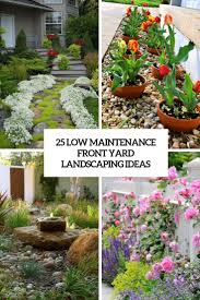 Cheap landscaping border ideas can include anything from some plastic barriers, border boxes (that go under the ground). 25 Low Maintenance Front Yard Landscaping Ideas Shelterness