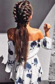 Pin Heatonminded Braid Goals Floral Romper Side Braid Hairstyles Braided Hairstyles Braids For Long Hair