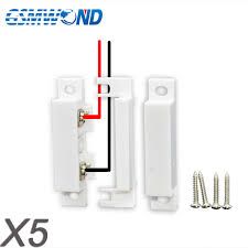 Two keychain controls are also included to easily arm the wireless. Wired Door Window Magnetic Switch Alarm System Detector Sensor X5