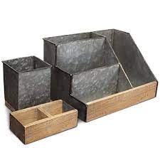 Shop over 120 top mail organizer and earn cash back all in one place. Buy 3 Piece Galvanized Metal Desk Organizer Set Rustic Mail Organizer For Desktop Great For Rustic Or Industrial Home Decor Rustic Makeup Organizer For Vanity Online In Indonesia B07knz4299