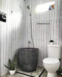 Maybe you would like to learn more about one of these? Inspirasi Konsep Kamar Mandi Dengan Tema Natural Dan Minim Budget Yang Bikin Tambah Segar Homeshabby Com Design Home Plans Home Decorating And Interior Design