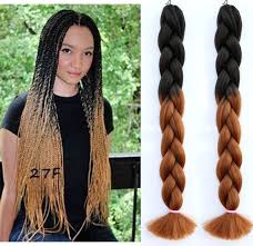 Ombre Black Brown Braid Hair Two Tone Kanekalon Jumbo Braiding Hair Synthetic Hair Extensi Jumbo Braiding Hair African American Hair Color Braided Hairstyles