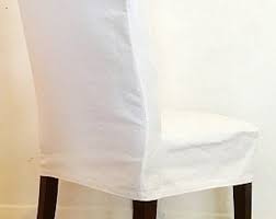 Chair Sleeves Cotton Canvas Natural Or White Slip Covers Etsy Slipcovers For Chairs Slip Covered Dining Chairs Dining Chair Covers