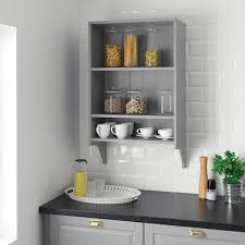 Kitchen storage rack cupboard hanging hook hanger chest mug holder. Tornviken Grey Wall Shelf Width 60 Cm Ikea