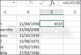 La fonction =date excel a 3 arguments année; Calculer Un Age A Partir D Une Date De Naissance Excel