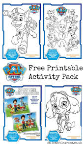 Prints a total of 10 Paw Patrol Colouring Pages And Activity Sheets In The Playroom