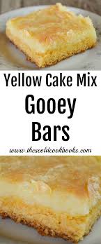 These Decadent Yellow Cake Mix Gooey Bars Are Knock Your Socks Off Good And Super Easy To Make Yellow Cake Mix Recipes Cake Mix Desserts Lemon Cake Mix Recipe