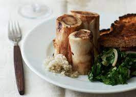 Roast Bone Marrow And Parsley Salad Bon Appetit I Sauteed The Shallots With A Clove Or Two Of Garlic Before Throwi Roasted Bone Marrow Parsley Salad Recipes
