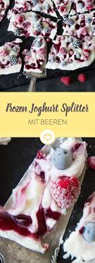 Erfrischende Frozen Joghurt Platte Mit Roten Beeren Rezept Frozen Joghurt Beeren Joghurt