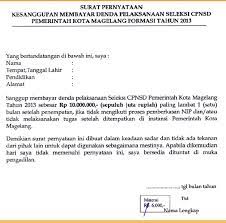 Seperti apa contoh surat pernyataan yang benar? 18 Contoh Surat Pernyataan Kesanggupan Membayar Denda Pelaksanaan Seleksi Cpns