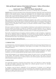 Pdf Risk And Hazard Analyses Of The Industrial Furnaces Safety Of Electroheat Equipment