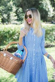 Picnic Time Picnic Dress Striped Shirt Dress Cute Dresses