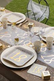 Serviettes En Papier 40 Ans Deco De Table Anniversaire Blanc Or