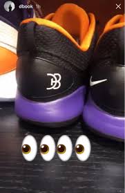 The shoes take on his suns squad's color scheme with purple swarming the entire upper and splashes of orange hitting portions of the midsole, in addition to landing on the tongue although price has still yet to be confirmed, the nike kobe a.d. Evan Sidery On Twitter Will Devin Booker Be The Next Nike Athlete With A Signature Shoe Booker Posted This On His Instagram
