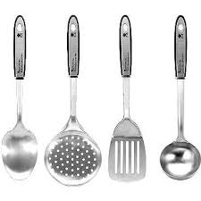 This 6 pieces stainless steel kitchen utensil set is specially designed to give you rich cooking experience. Bergner 4pc Set Of Kitchen Utensils Kitchen Utensils Alzashop Com