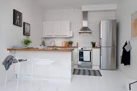 Kitchen Interior Design Small Single Room Apartment In Black And White Gothenburg Sweden Tiny Kitchen Design Small Modern Kitchens Kitchen Design