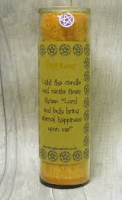 Grammar, reading, spelling, & more! Yellow Happiness Spell Candle