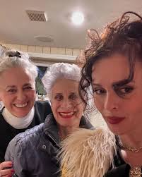 Helena with her makeup team to get ready for the documentary screening  Credit: @louiseconstad #helenabonhamcarter