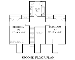 House Plan 2051 Ashland Second Floor Plan Colonial Cottage 1 1 2 Story Design With Three Bedrooms And 2 Garage Floor Plans Bungalow Floor Plans Floor Plans