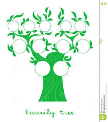Family Tree Thin Line Style Vector Stock Vector