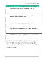 Group name _ poetry analysis worksheet for this project you will read and analyze reapers by jean toomer. Poetry Analysis Starter Worksheets Any Poem High School Ela Distance Learning