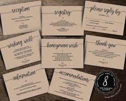 Wedding Insert Cards Pdf Template Instant Download Enclosure Card Registry Wedding Invitation Enclosure Cards Wedding Invitation Enclosures Honeymoon Wish
