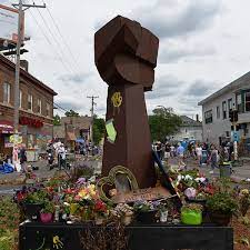 #blacklivesmatter #blackqueerlivesmatter #george floyd #george floyd square #memorial #please vote #2020 election #human rights #black lives matter. Public Works Team Moves In To Reopen George Floyd Square To Traffic Bring Me The News