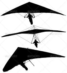 Hang Glider Silhouette On White Background Hang Glider Hang Gliding Hobby Horse