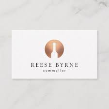 Copper Wine Bottle Sommelier Logo Business Card Zazzle Com In 2020 Business Card Logo Cool Business Cards Wine Bottle Logo