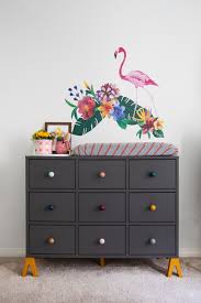 This Rental S Clever Ikea Hacks And Great Decor Are How You Successfully Distract From Beige Carpeting Ikea Ikea Dresser Hack Ikea Malm Hack