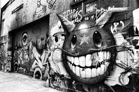 Black And White Graffiti Art Graffiti Alley Photographic Print On Canvas In Black White Street Art Artists Street Art