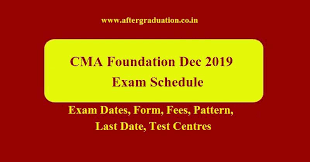 Cma Foundation December 2019 Exam Schedule Announced Aftergraduation Exam Schedule Career Guidance Exam