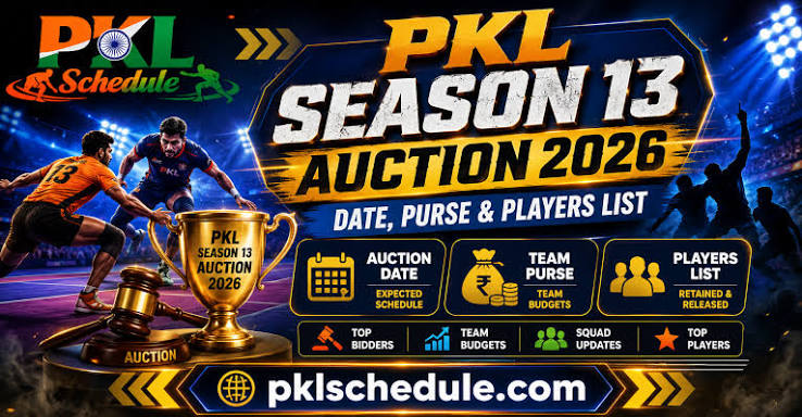 PKL Season 13 Auction 2026: Date, Purse & Players List