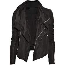Rick Owens Textured Leather Biker Jacket 2 550 Found On Polyvore Love Leather Jackets Women Biker Jacket Leather Jacket