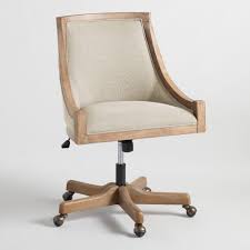 natural linen henry upholstered office chair by world market upholstered office chair home office chairs modern office chair