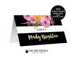 Free printable bridal shower bingo game black and white $ 0.00. Black And White Bridal Shower Place Cards With Boho Chic Pink And Oran Kate Spade Bridal Shower Invitations Bridal Shower Place Cards Bridal Shower Invitations