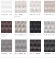 Blackout Shade Color Chart