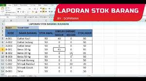 Check spelling or type a new query. Cara Membuat Laporan Stok Barang Dengan Excel Youtube