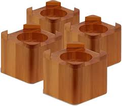Honey Can Do Sto 01150 Wood Bed Lifts Light Finish 4 Pack Maple In 2020 Wood Beds Bed Lifts Table Leg Extenders