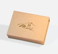 A6 Shallow Kraft Foil Stamping Custom Logo Magnetic Gift Box
